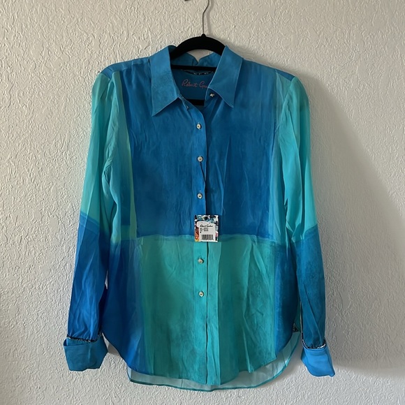 Robert Graham Gabriela Silk Blend Shirt NWT - Picture 3 of 8